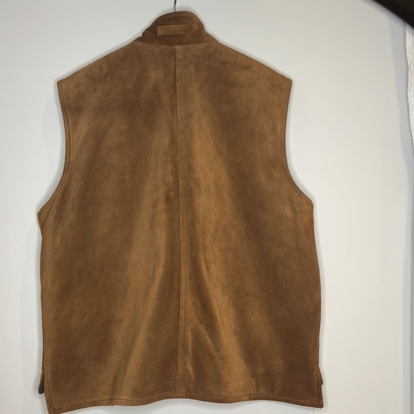 Mark Shale Sz L Reversible Suede Leather and Wool Zippered Mocneck - Picture 4 of 11